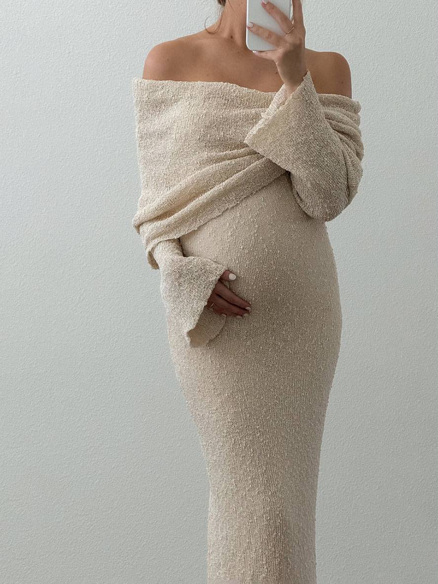 Robe De Grossesse À Épaules Dénudées