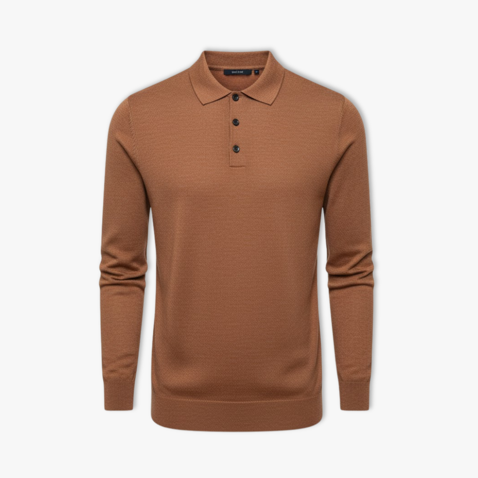 Pull-Over à Boutons pour Homme Col Montant Slim en Maille Thermique