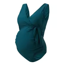 Fitted one-piece maternity swimsuit