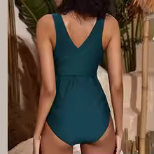Fitted one-piece maternity swimsuit