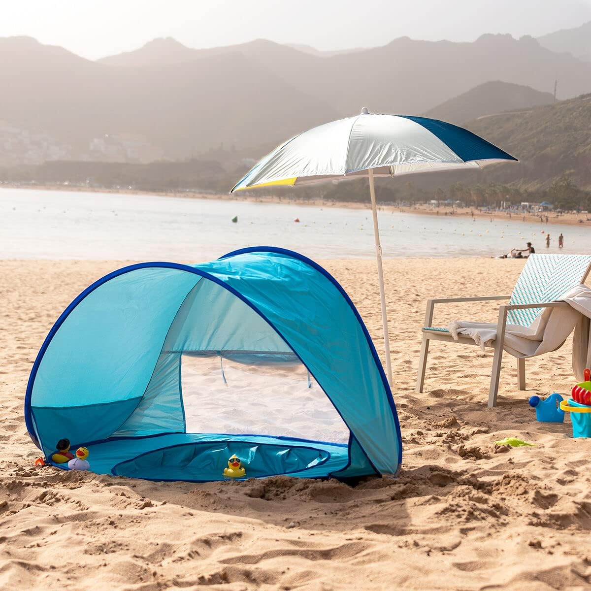 Tenda da Spiaggia per Bambini con Piscina