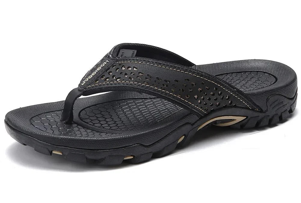 Tongs de Sport en Nubuck Synthétique avec Soutien de la Voûte Plantaire pour Homme