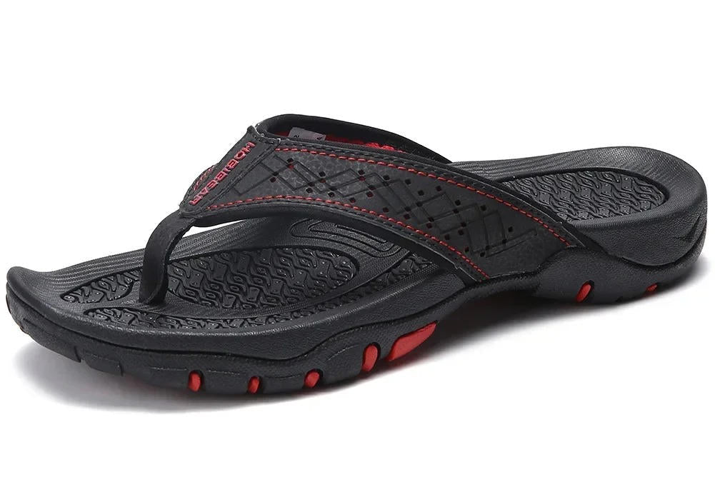 Tongs de Sport en Nubuck Synthétique avec Soutien de la Voûte Plantaire pour Homme