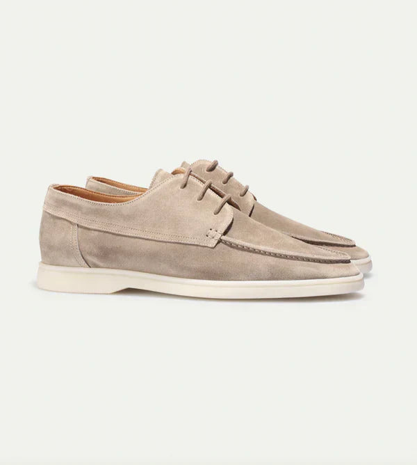 Chaussures Derby en Cuir avec Lacets et Semelle en Caoutchouc pour Hommes