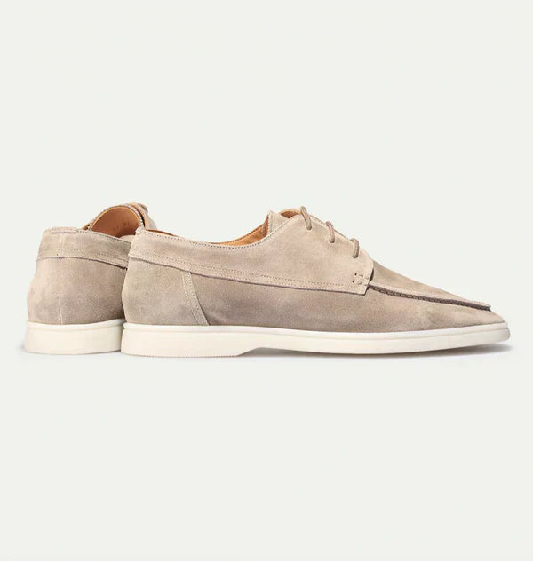 Chaussures Derby en Cuir avec Lacets et Semelle en Caoutchouc pour Hommes