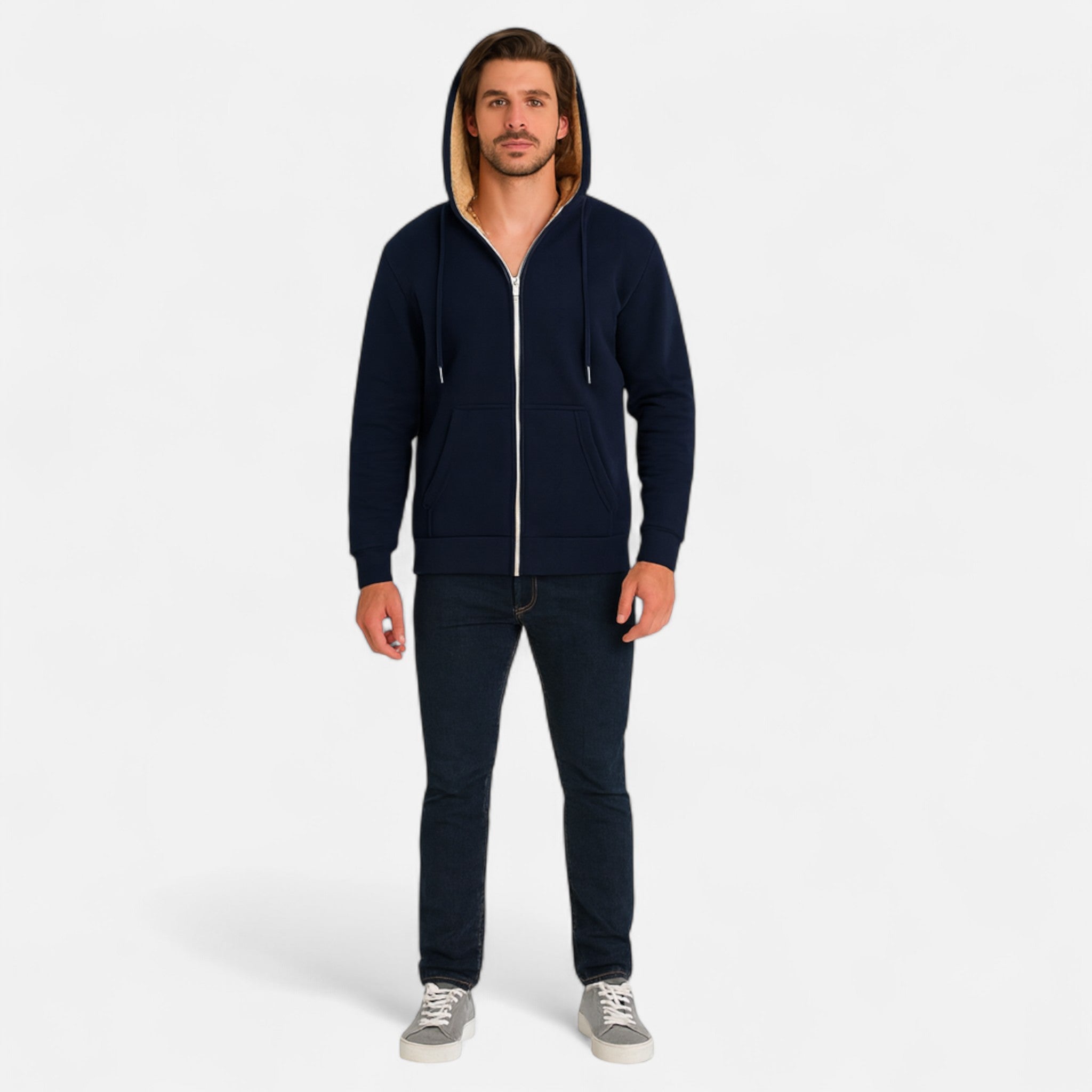 Velclairemode | Veste Unisexe à Capuche en Laine d’Agneau – Chaleur Douillette & Esprit Cocooning