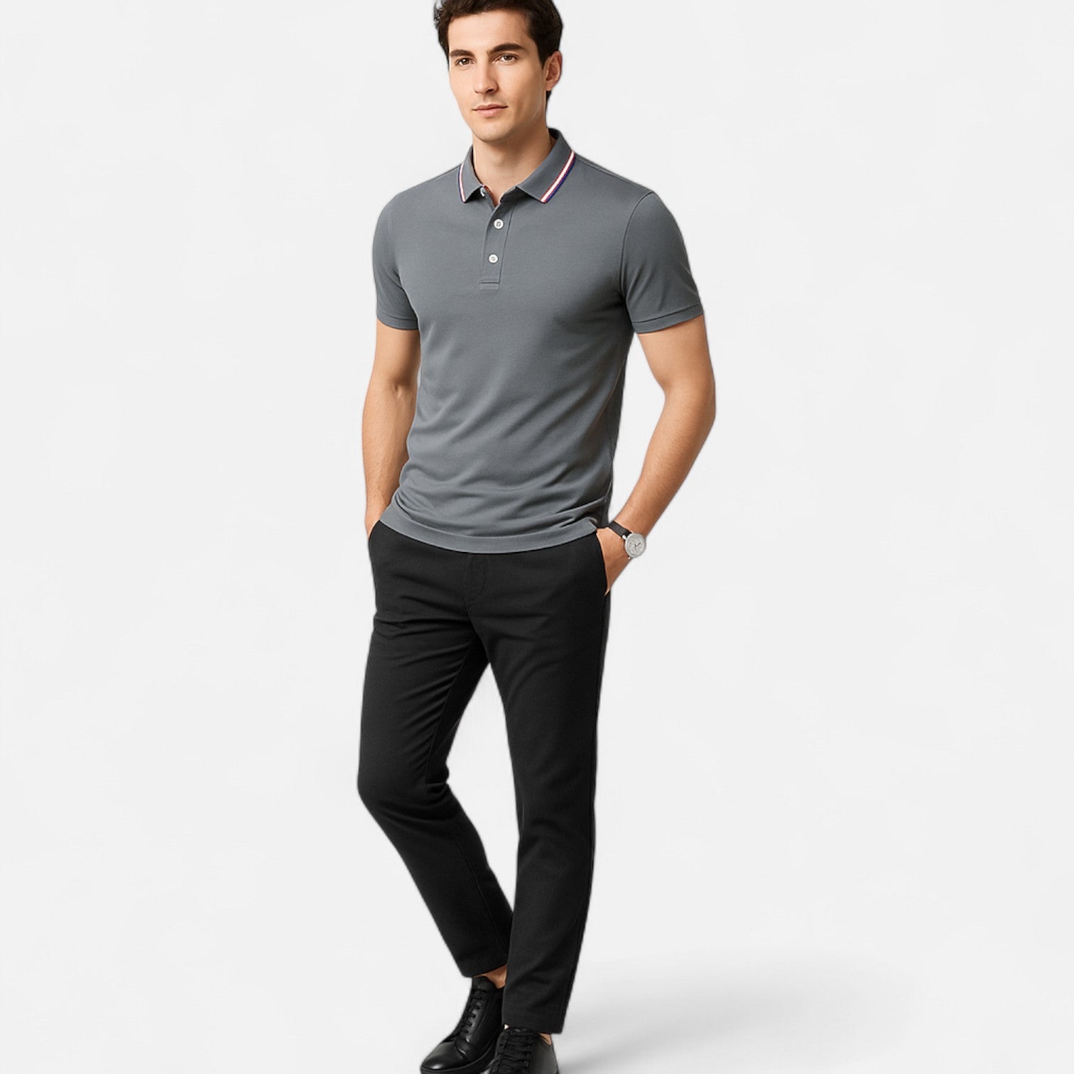 Velclairemode| Men's Summer Casual Polo Shirt - Breathable and Absolute Comfort