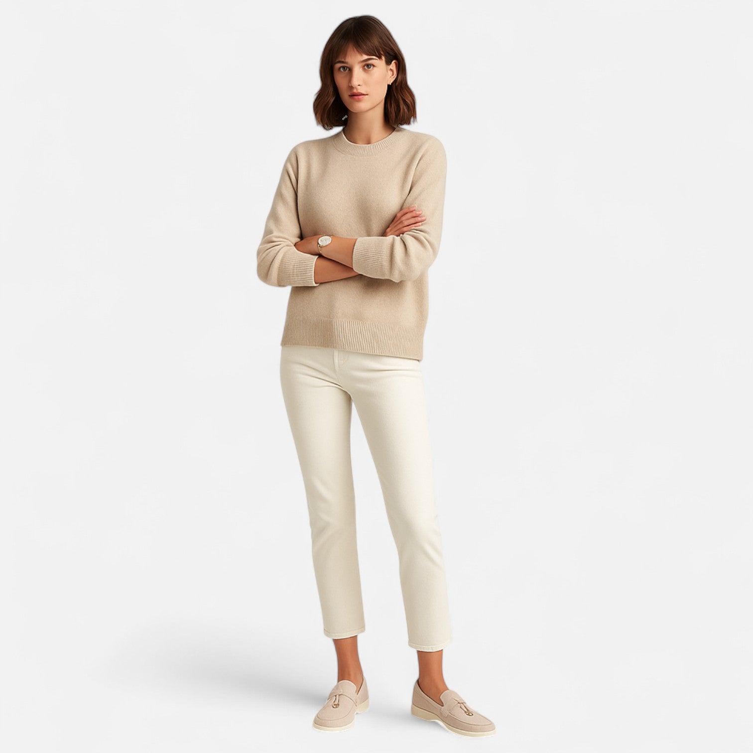 Velclairemode| Women's Retro Soft Leather Loafers - Slip-on Style, Thick Comfort Sole