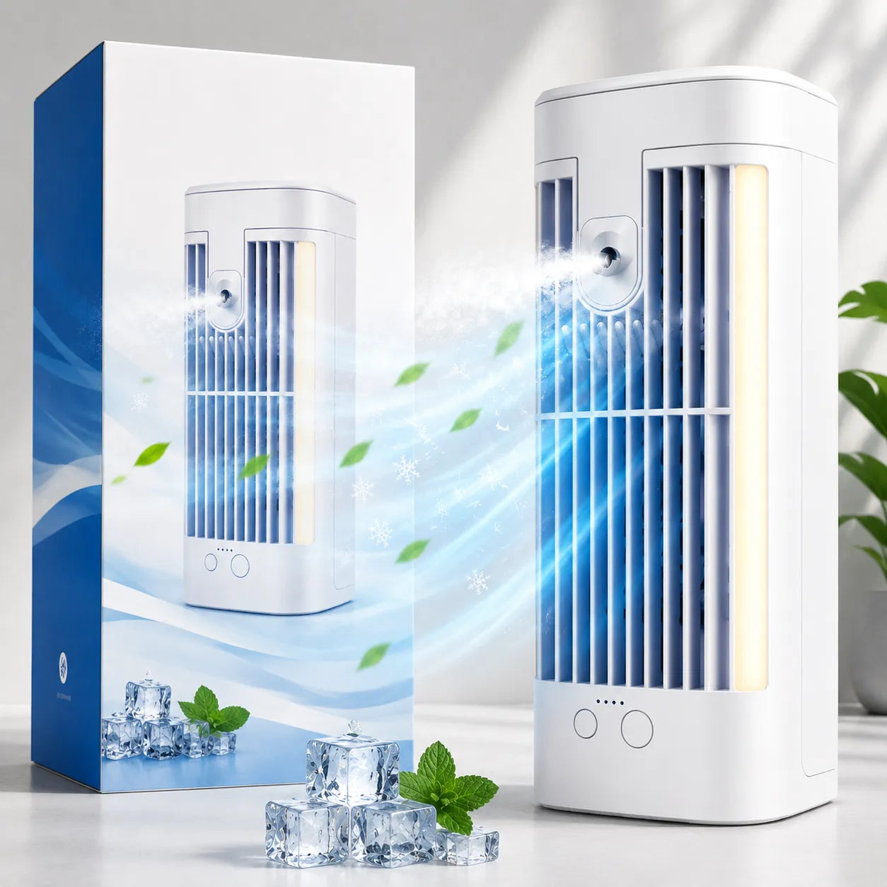 Portable Air Cooler with LED Night Light