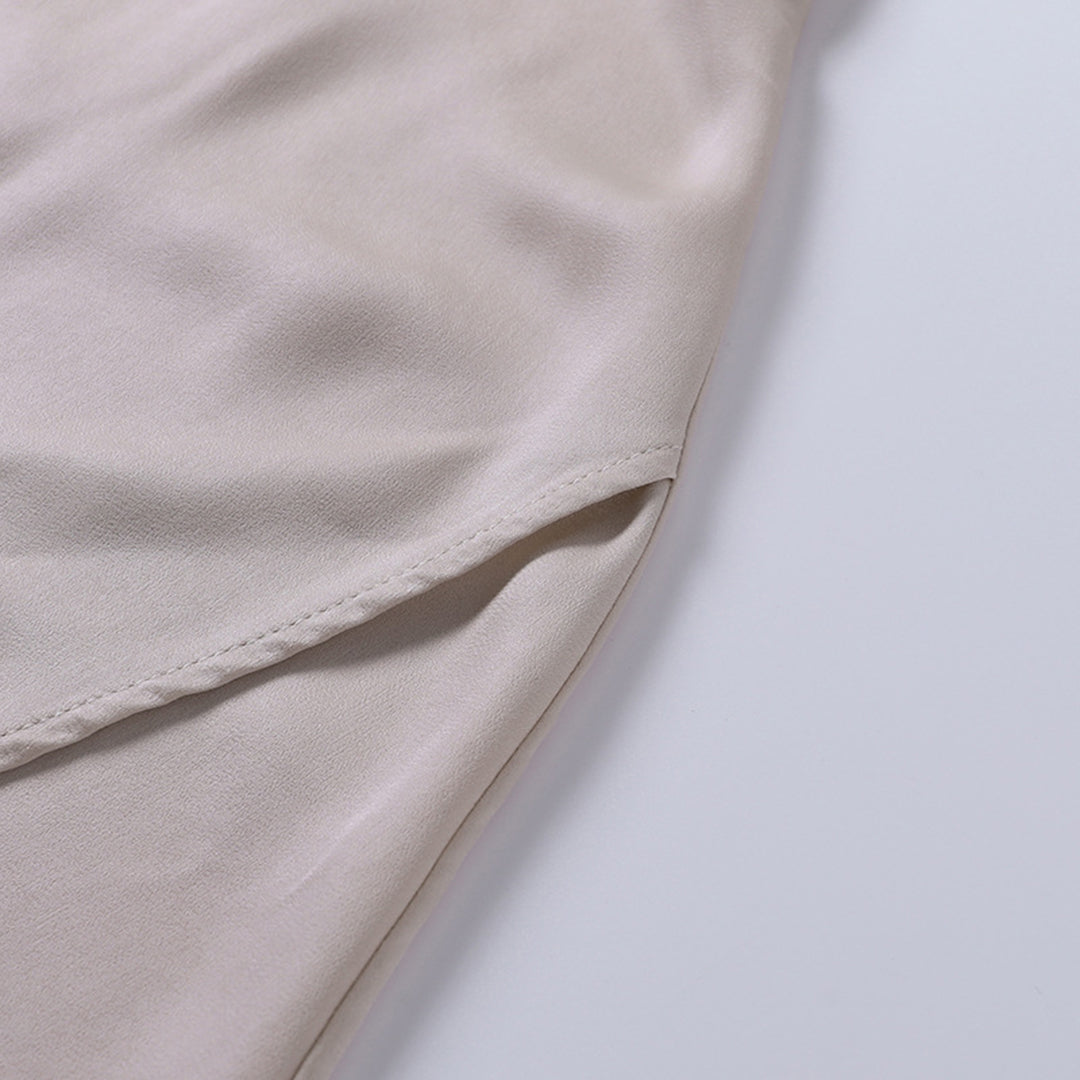 Robe Longue de Soirée à Bretelles Spaghetti avec Col en V et Fente Haute