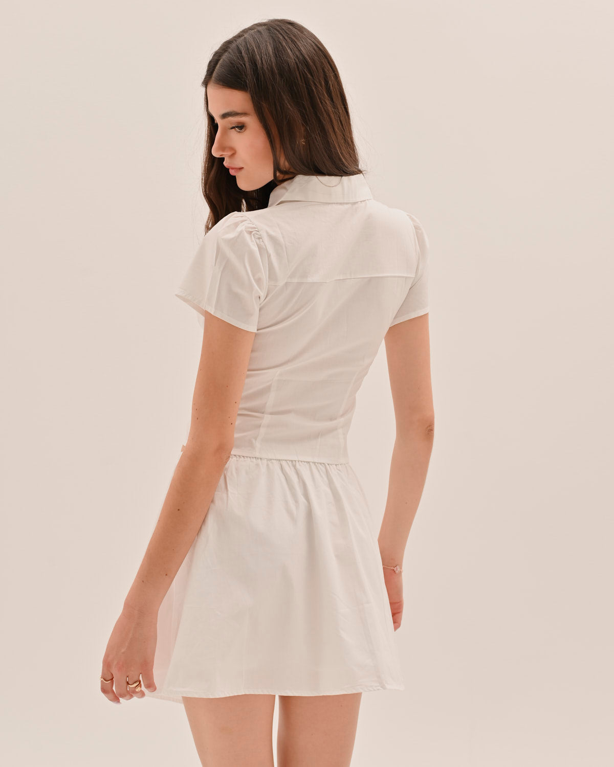 Short Ruched Skirt with Natural Waist and Tie Detail with Built-in Shorts for Women
