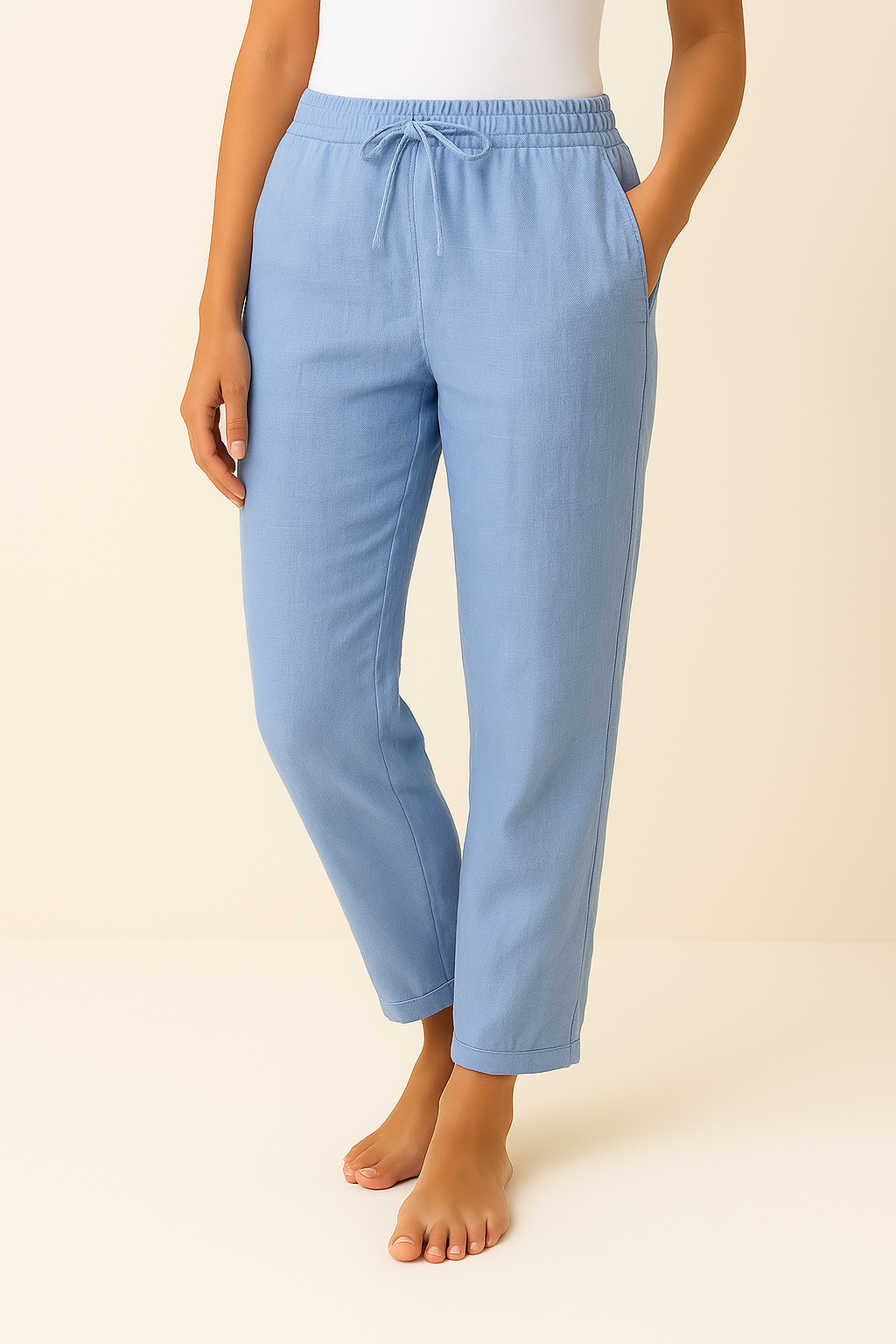 Pantalon Femme Taille Élastique Confortable