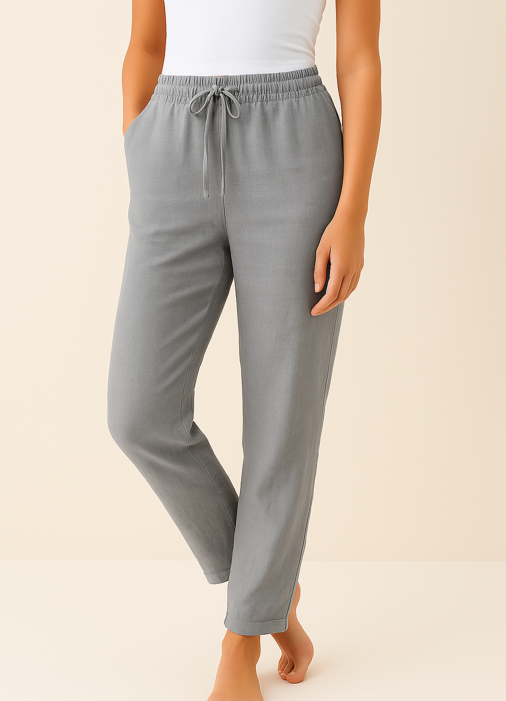 Pantalon Femme Taille Élastique Confortable