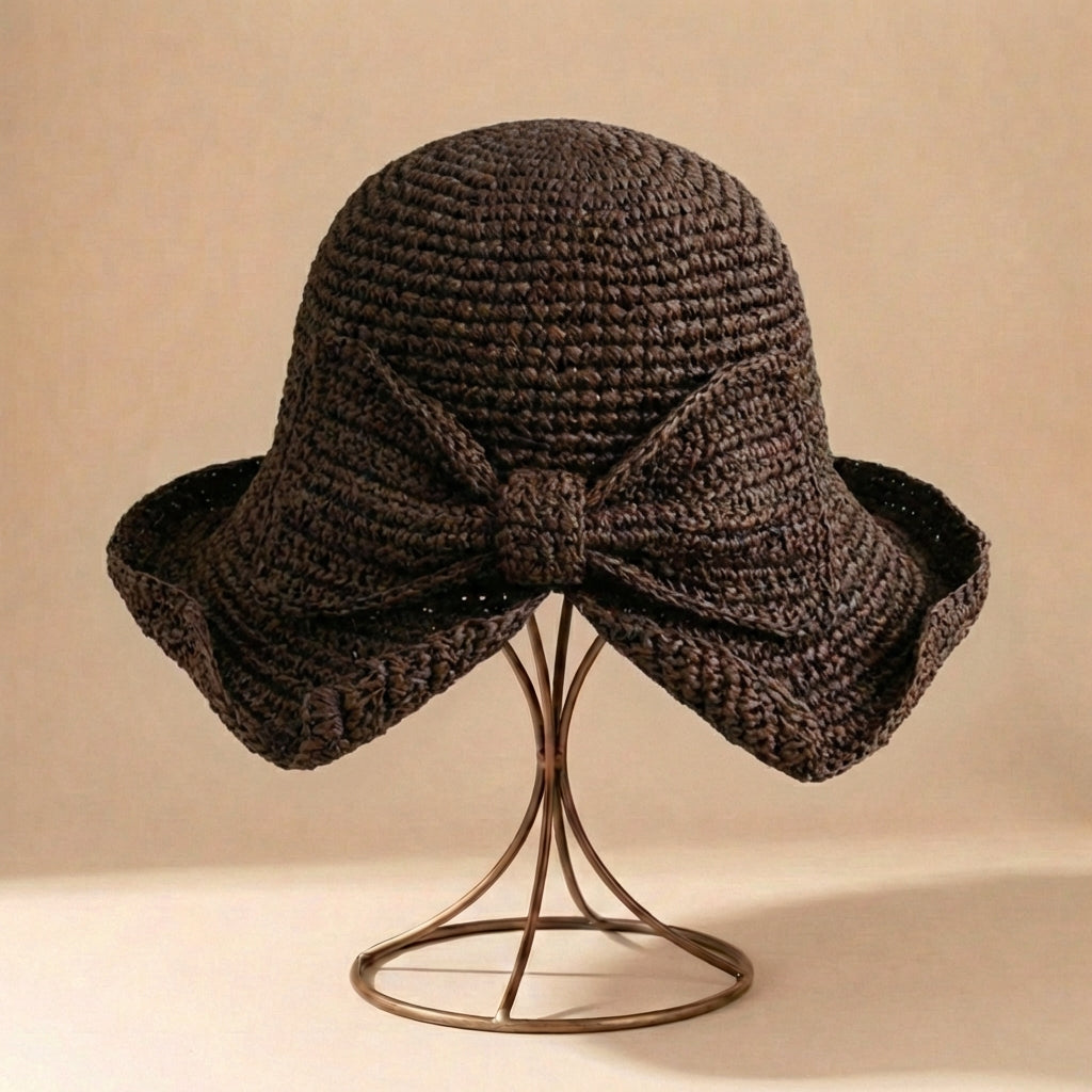 Chapeau de plage pour femme | bord large souple | texture tressée été
