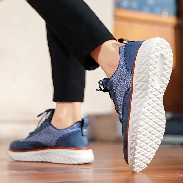 Sneakers in pelle uomo — scarpe leggere e traspiranti — quotidiane