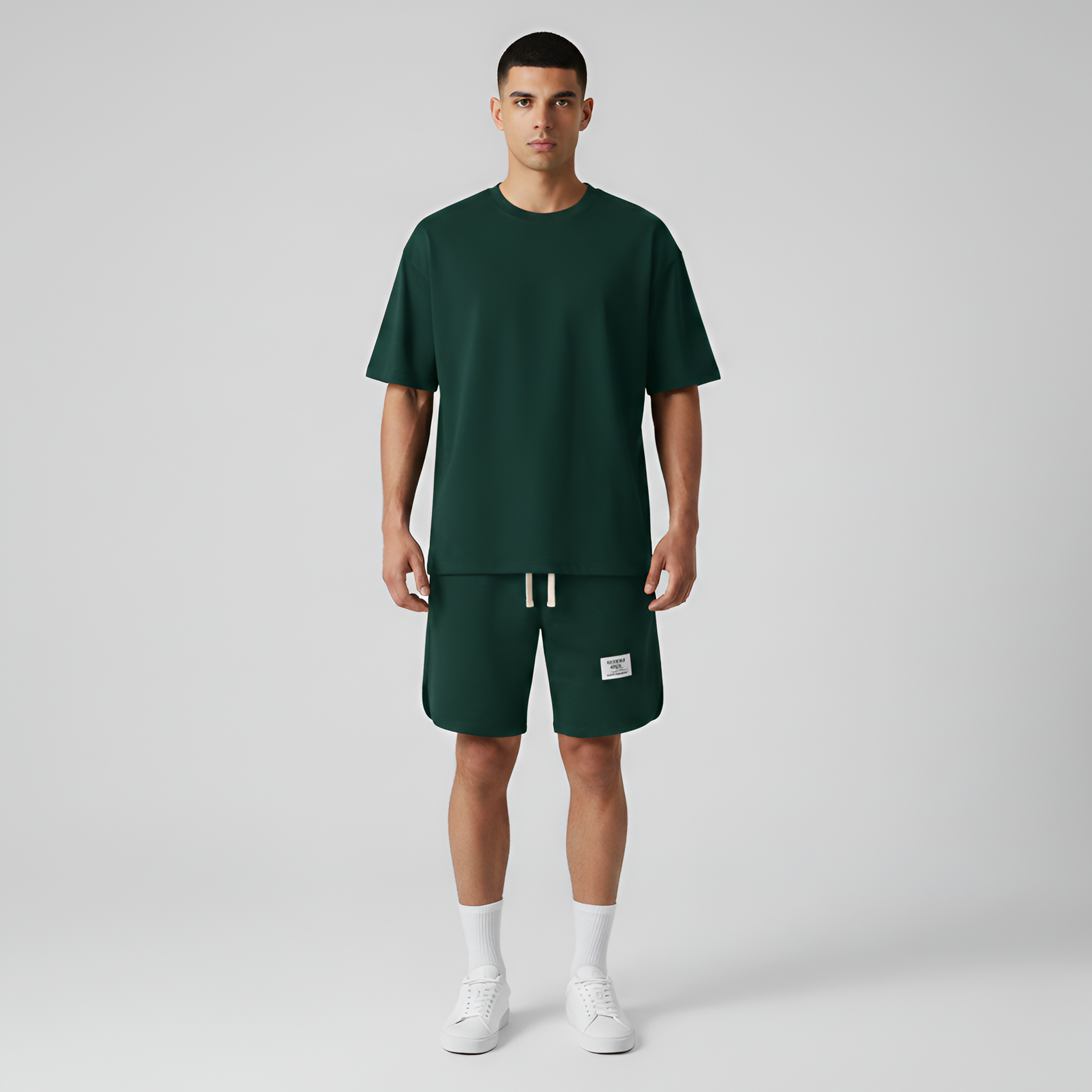 Ensemble T-Shirt et Short en Coton à Coupe Standard pour Homme