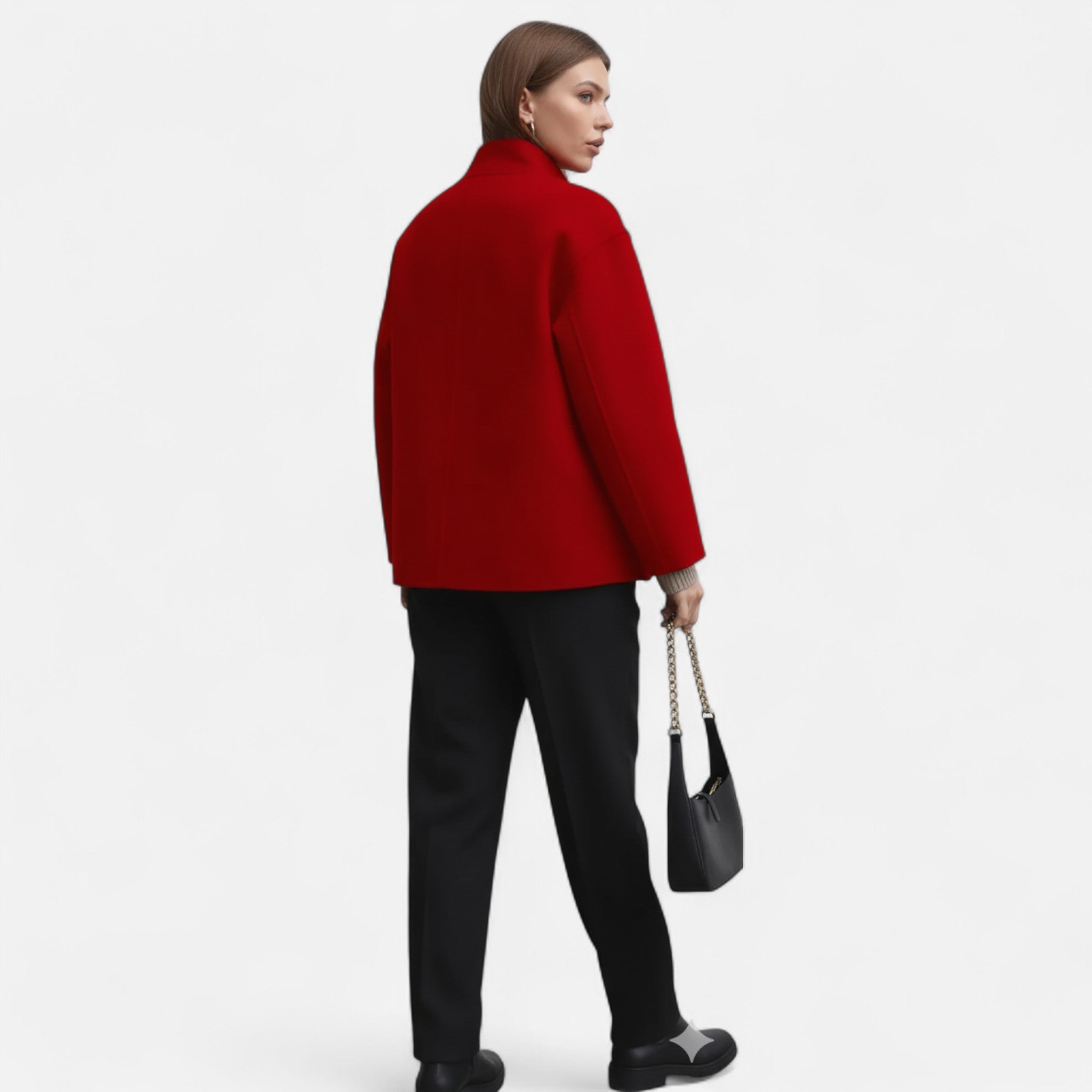 Velclairemode | Women's Double-Breasted Vintage Elegance Jacket