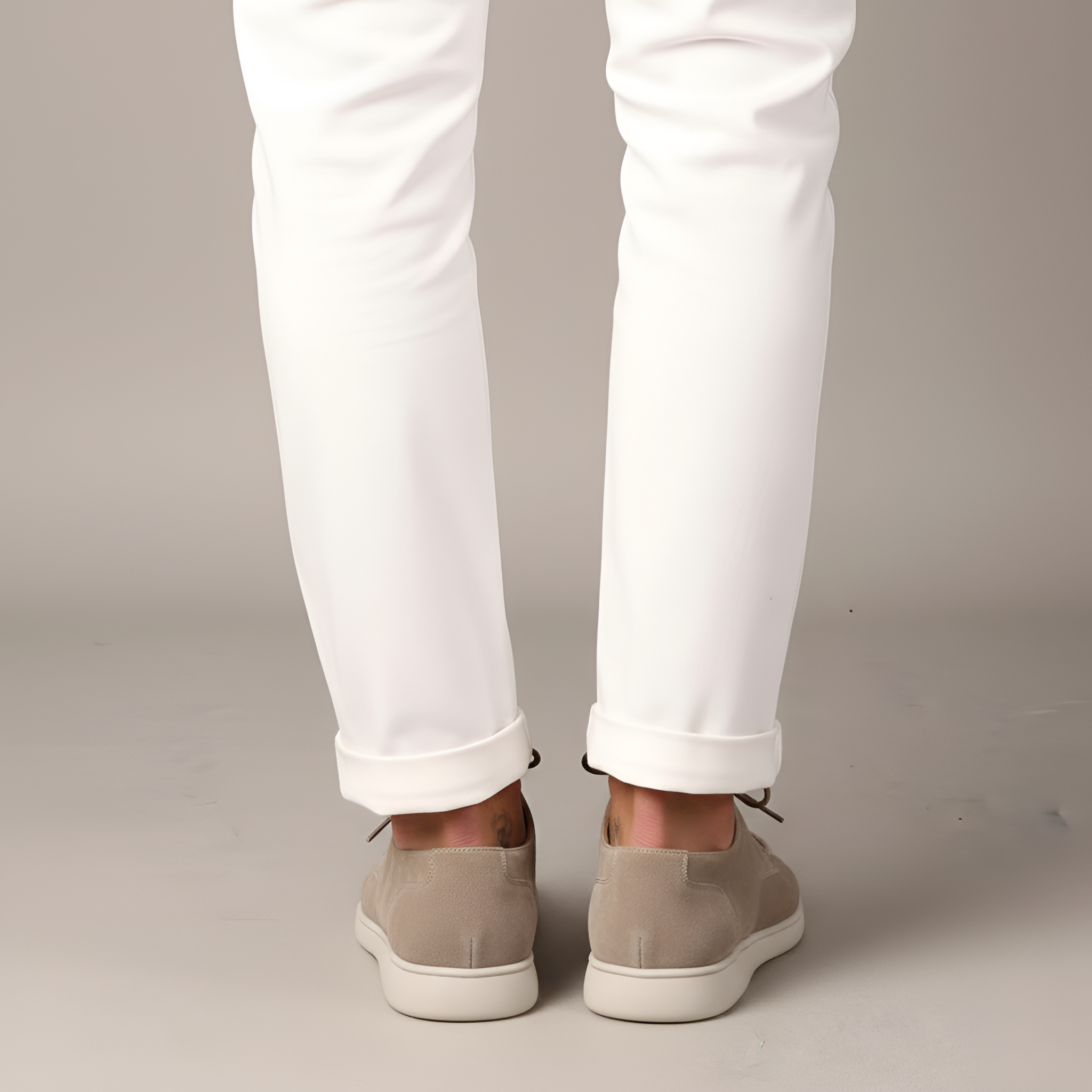 Mocassins à Lacets pour Homme avec Doublure en Laine et Semelle en Caoutchouc