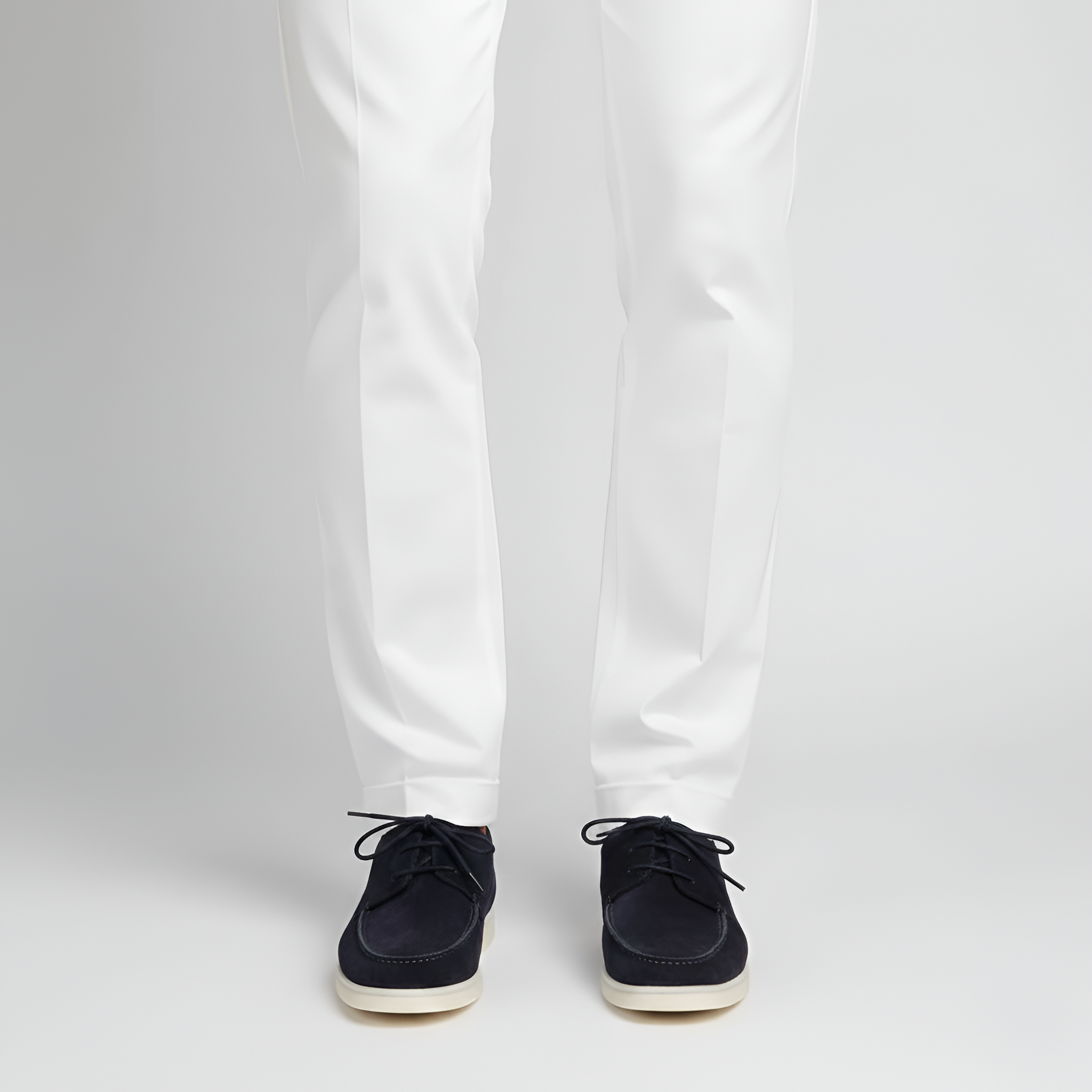 Mocassins à Lacets pour Homme avec Doublure en Laine et Semelle en Caoutchouc