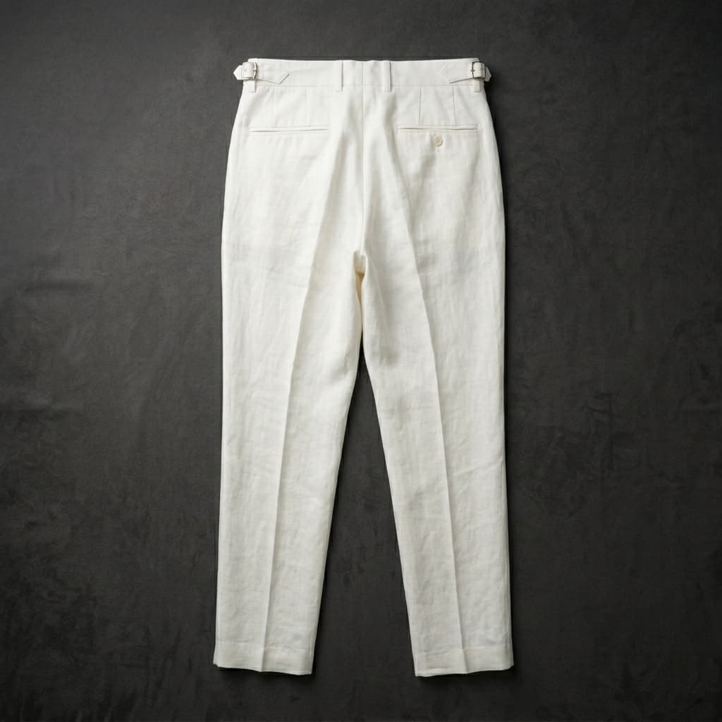 Pantalón de vestir para hombre — 100% lino — corte ajustado — boda