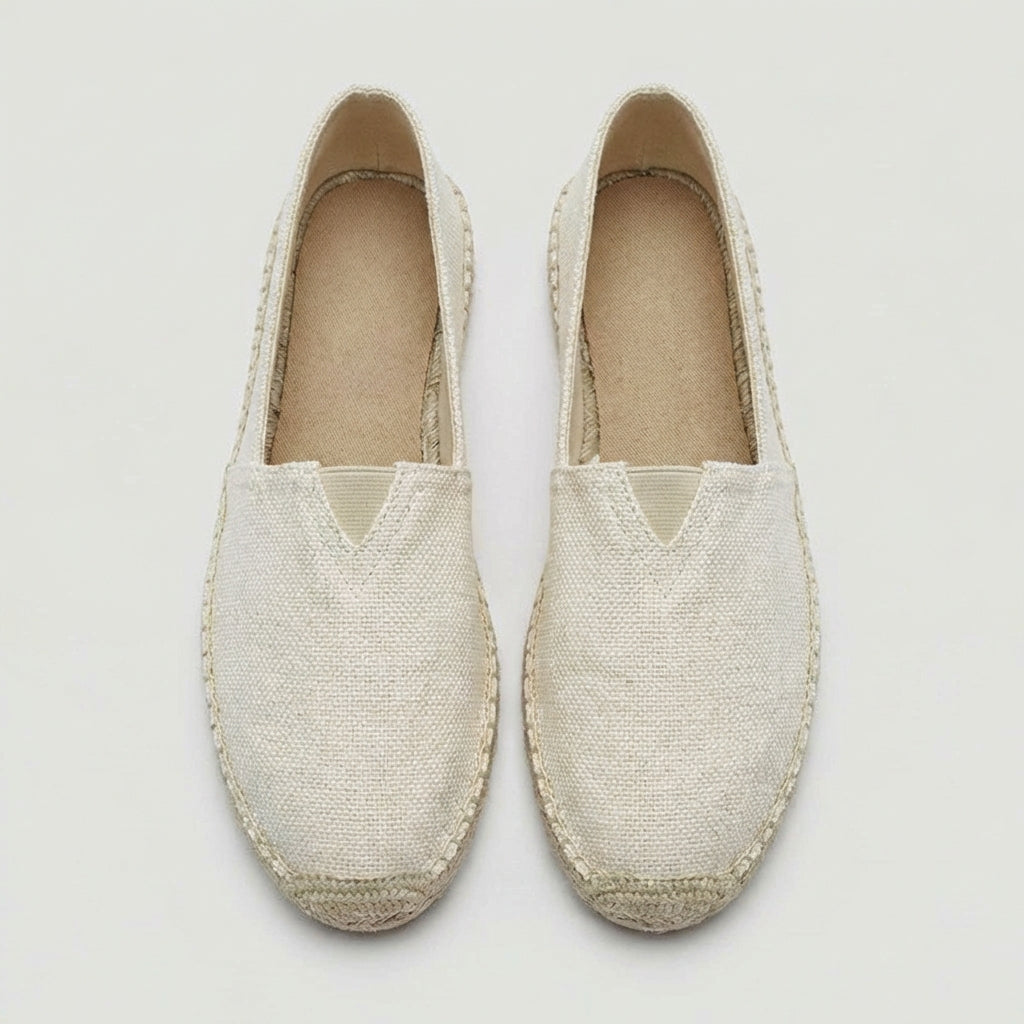 Men's linen espadrilles — casual loafers — beach vacation