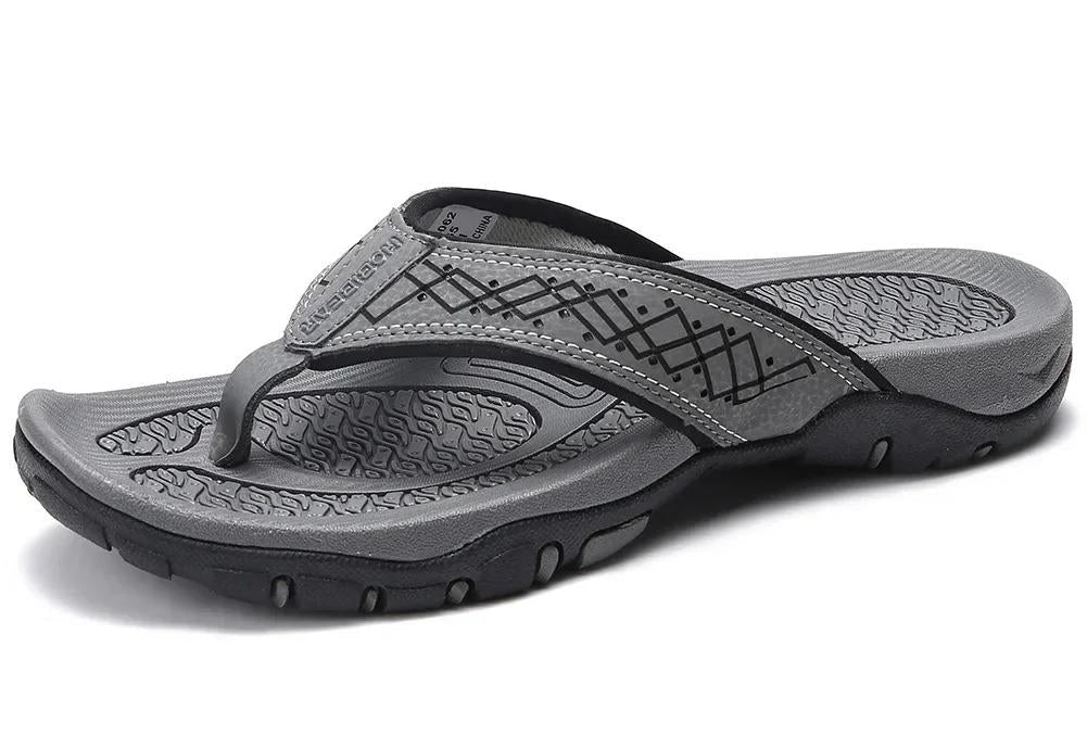 Tongs de Sport en Nubuck Synthétique avec Soutien de la Voûte Plantaire pour Homme
