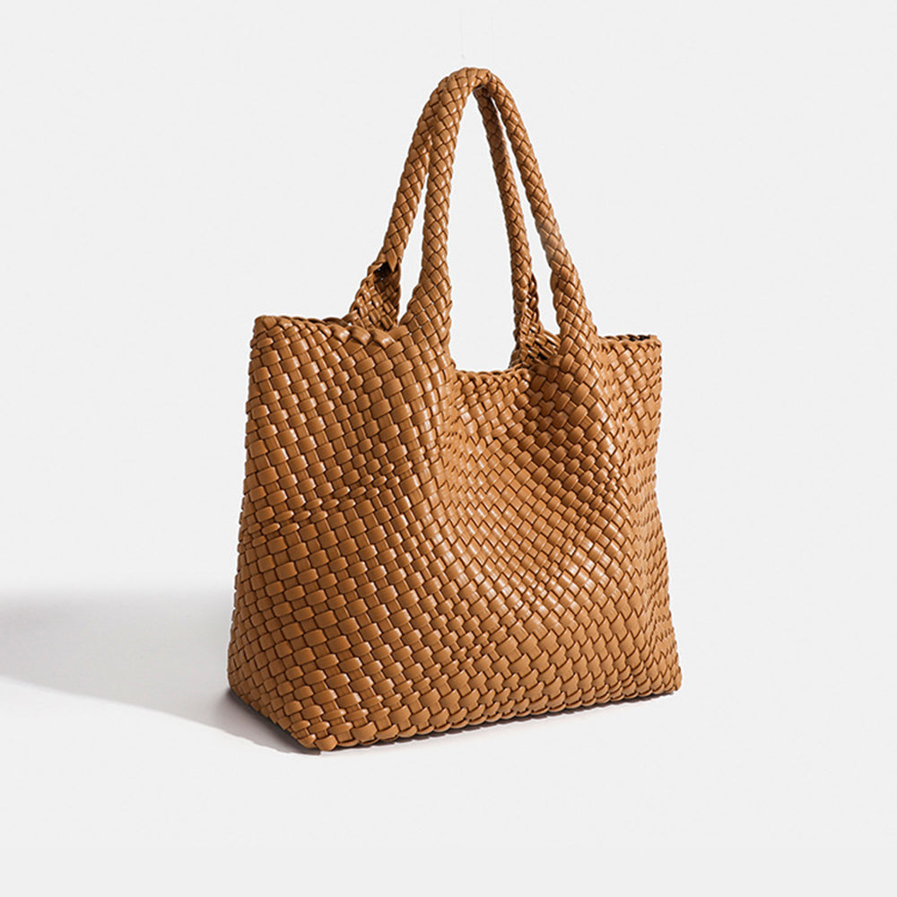 Grand sac cabas femme tressé porté épaule