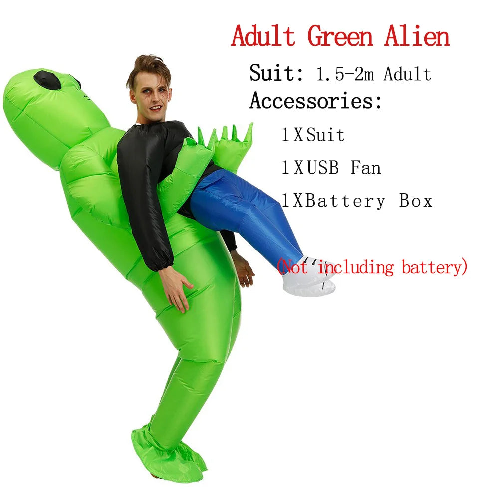 Unisex Inflatable Alien Costume Halloween Cosplay Adult Costume Party Outfit