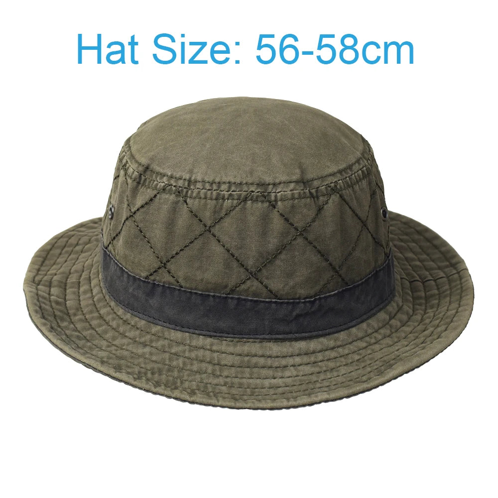 Unisex bavlněný vypraný klobouk Panama styl na volný čas