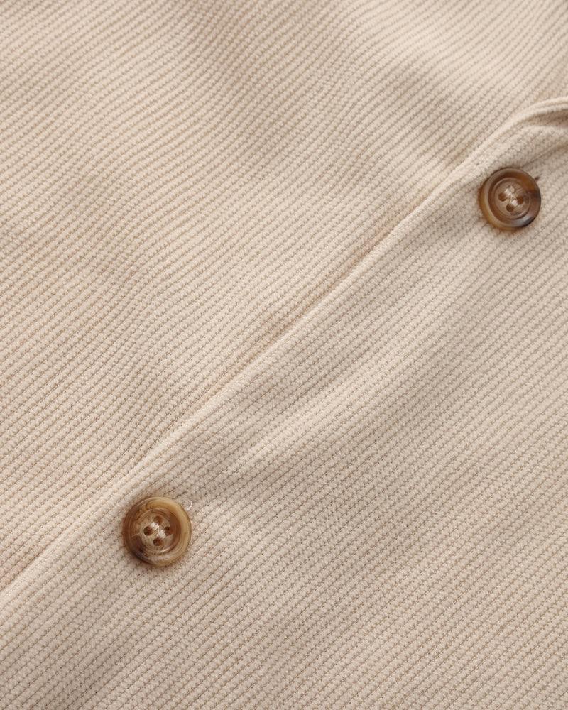 Completo Relax in Velluto a Coste da Uomo con Camicia e Pantaloncini Casual