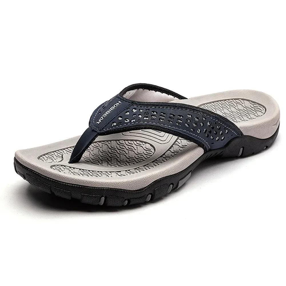 Tongs de Sport en Nubuck Synthétique avec Soutien de la Voûte Plantaire pour Homme