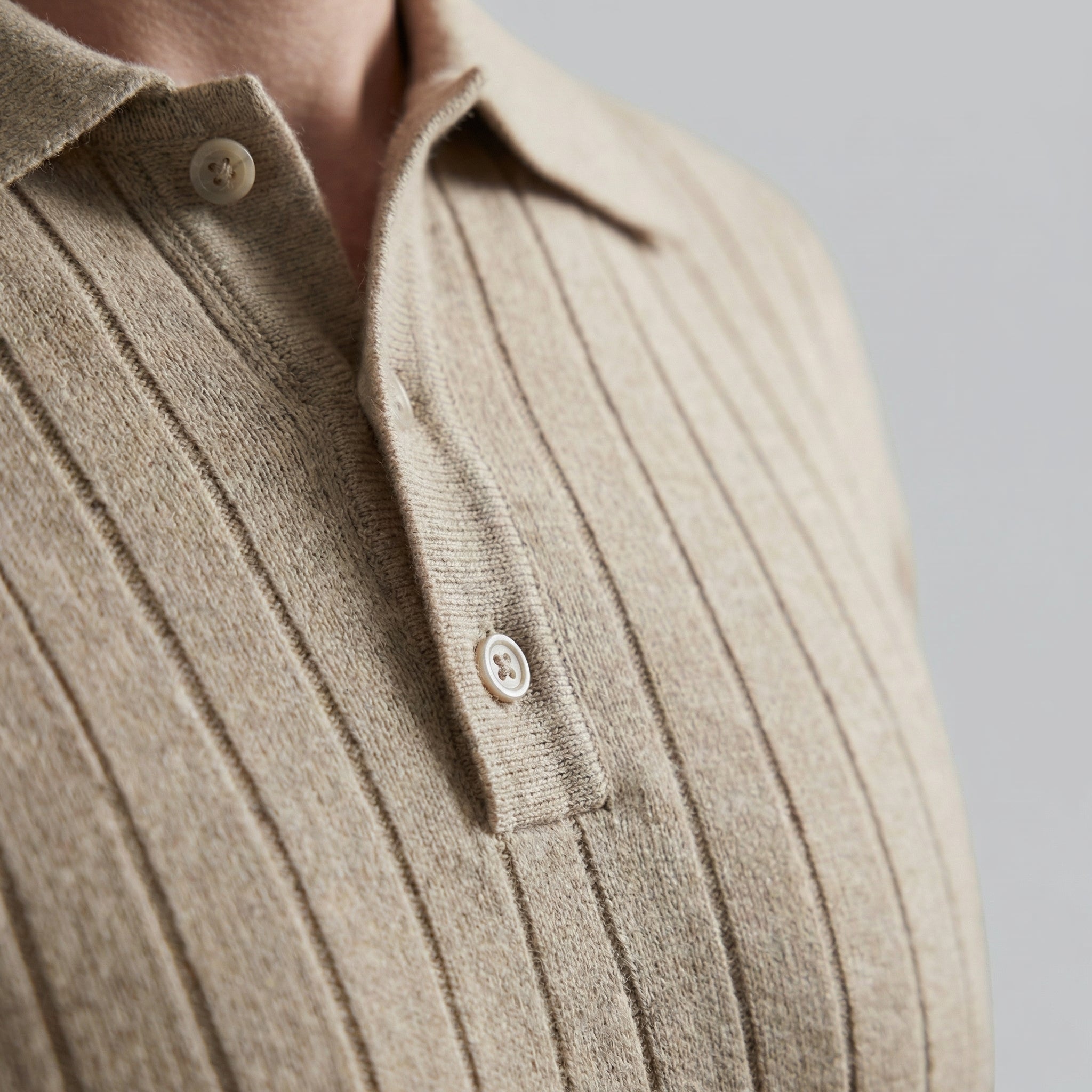 Polo para hombre — mezcla de algodón — corte ajustado y verano