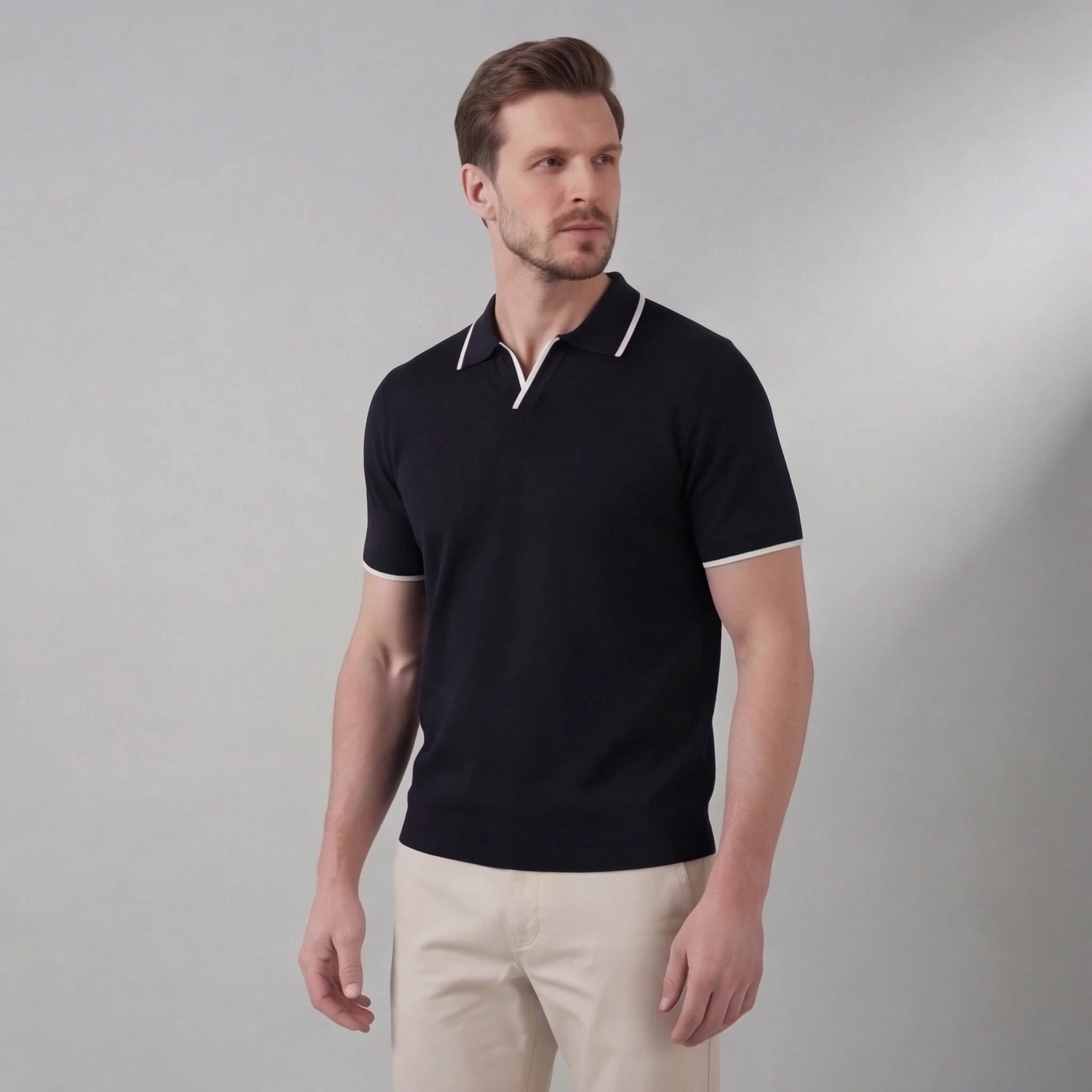 Pánský polopropínací svetr | vršek bez knoflíků ve vintage stylu