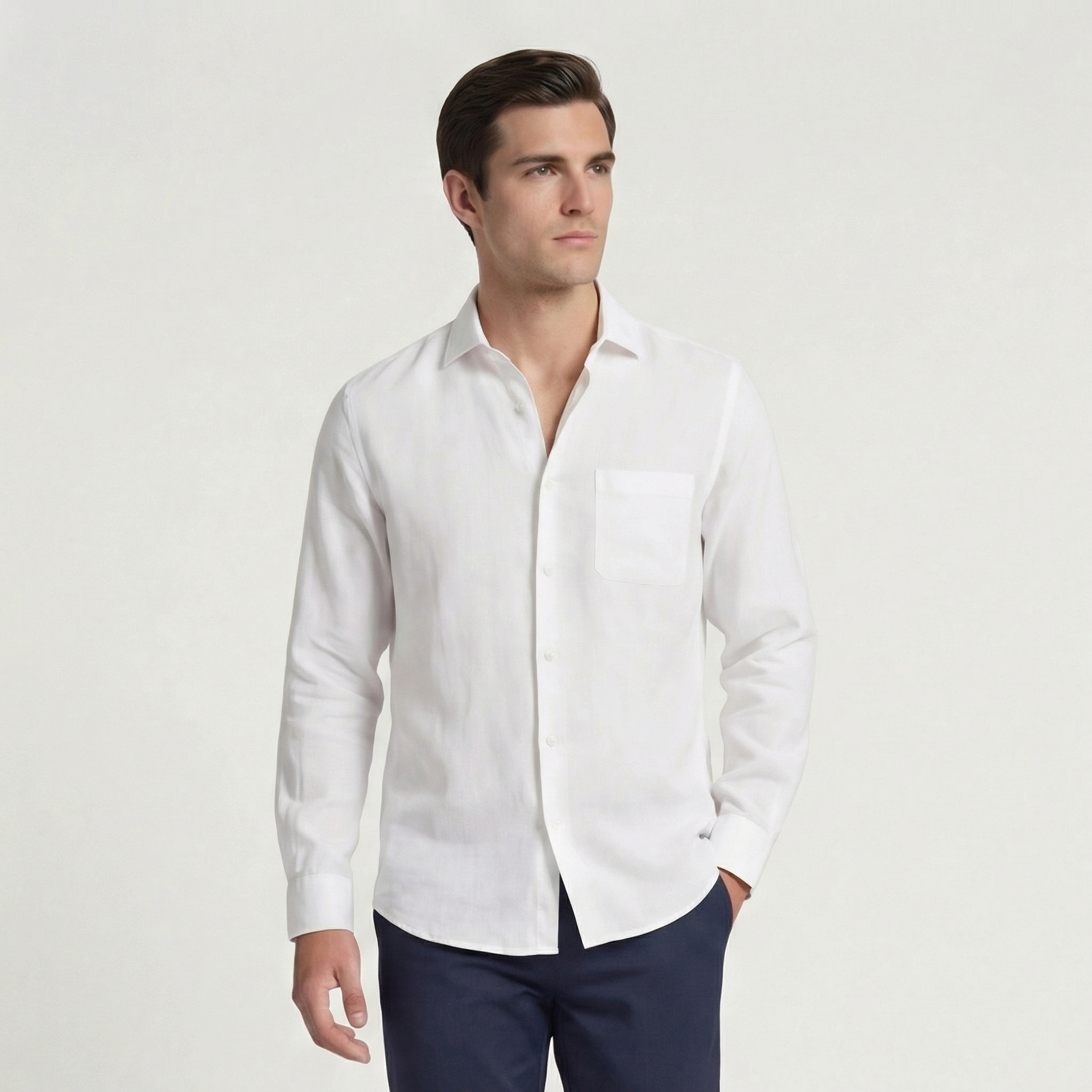 Men's linen shirt | long sleeve top