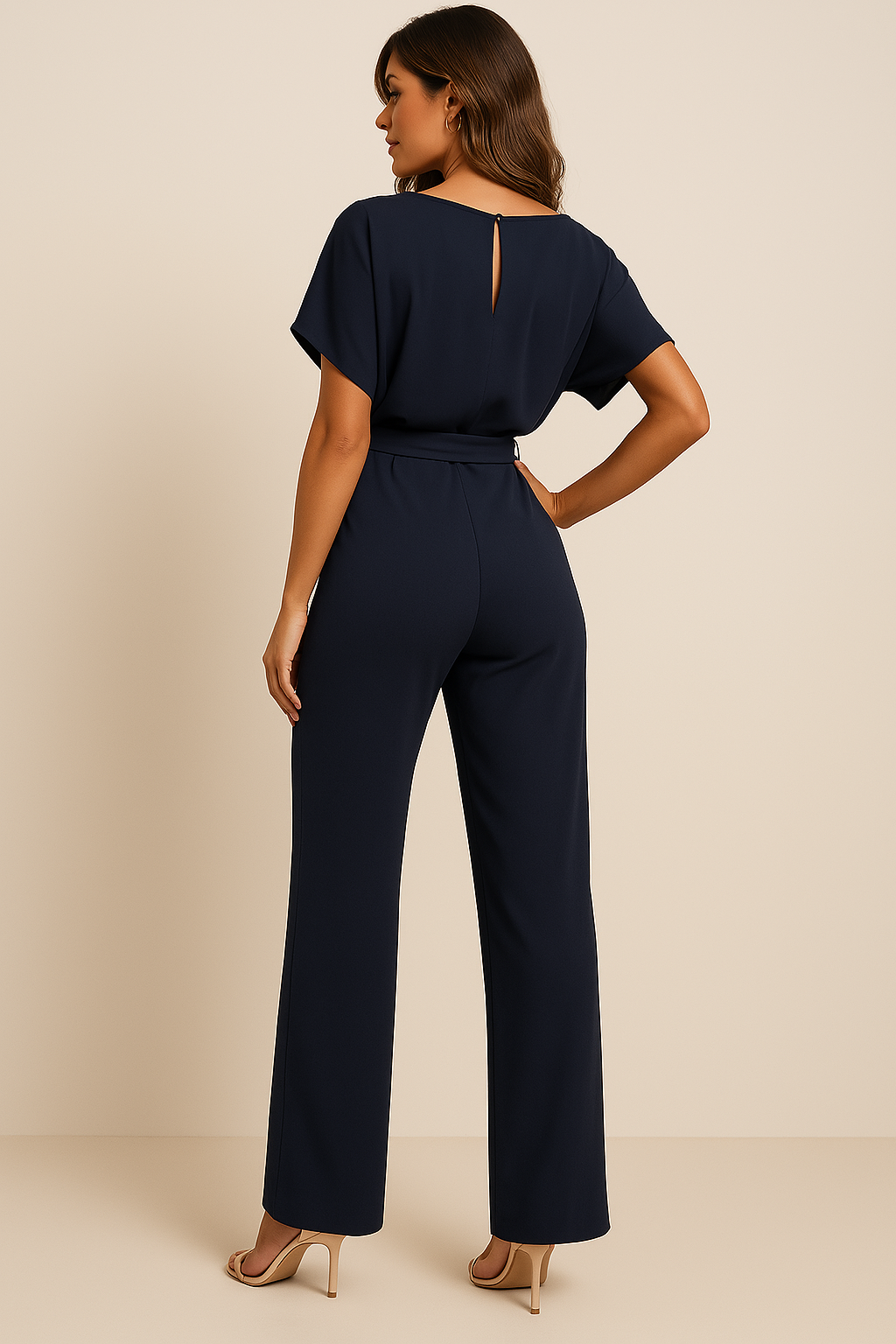 Salopetă Pantalon Chic Noor Stil Simplu și Siluetă Subțire