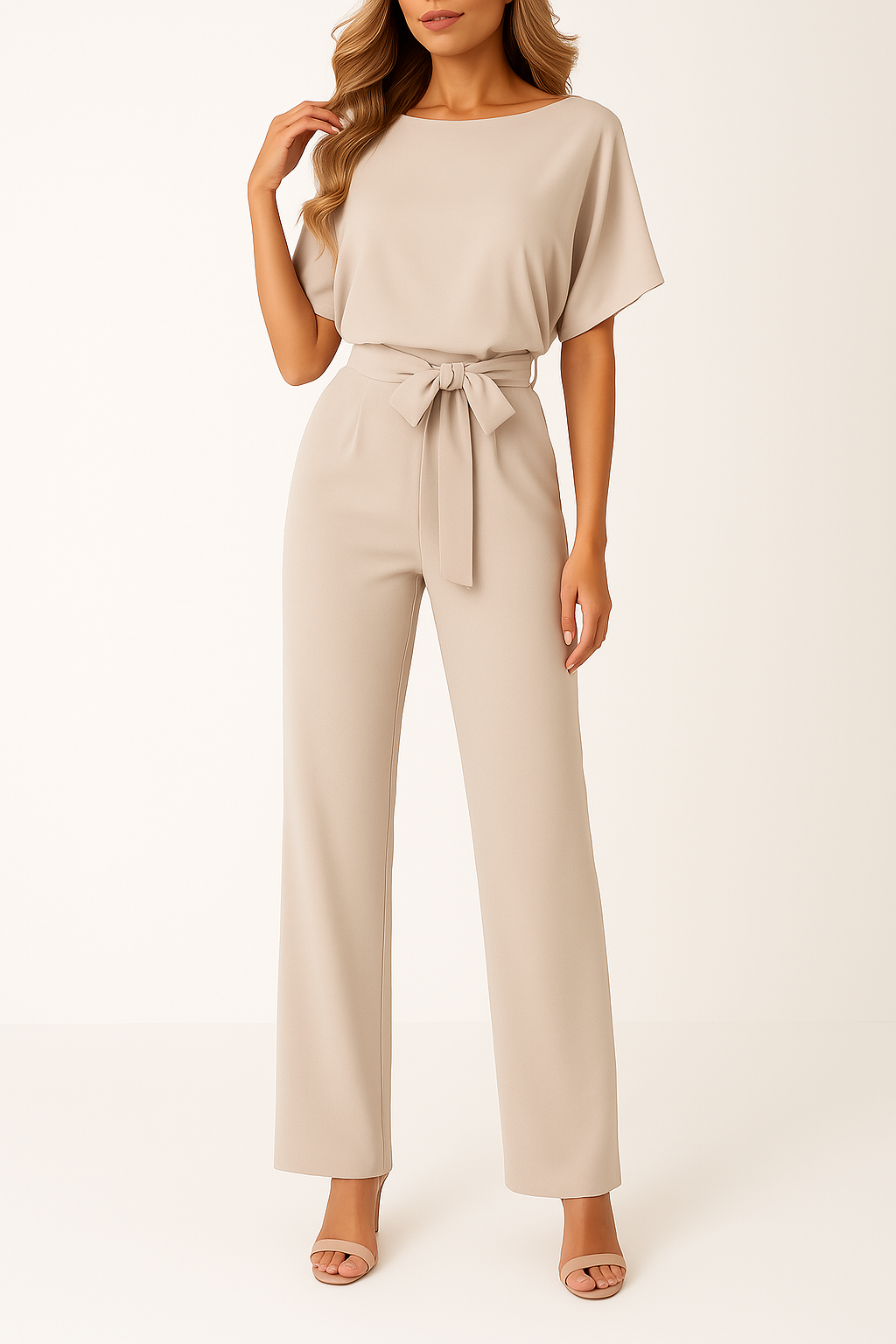 Salopetă Pantalon Chic Noor Stil Simplu și Siluetă Subțire