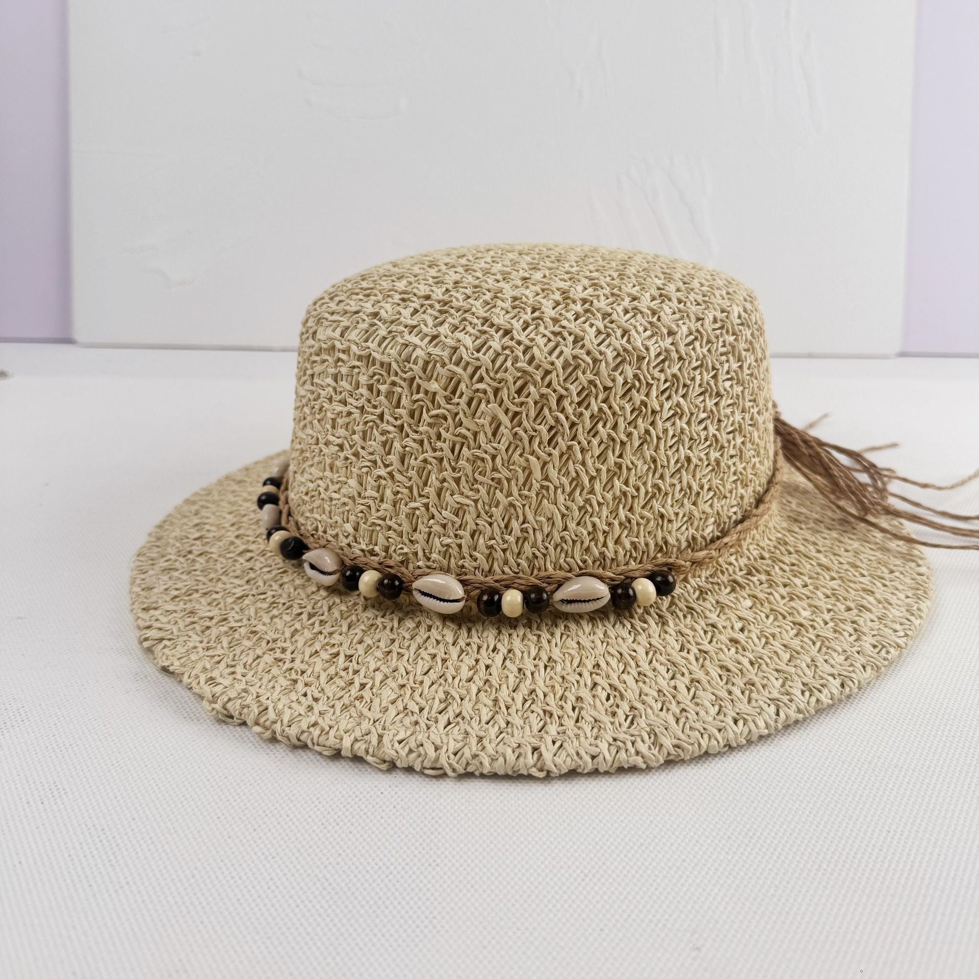 Chapeau de plage pour femme | bord large rigide | style rétro été