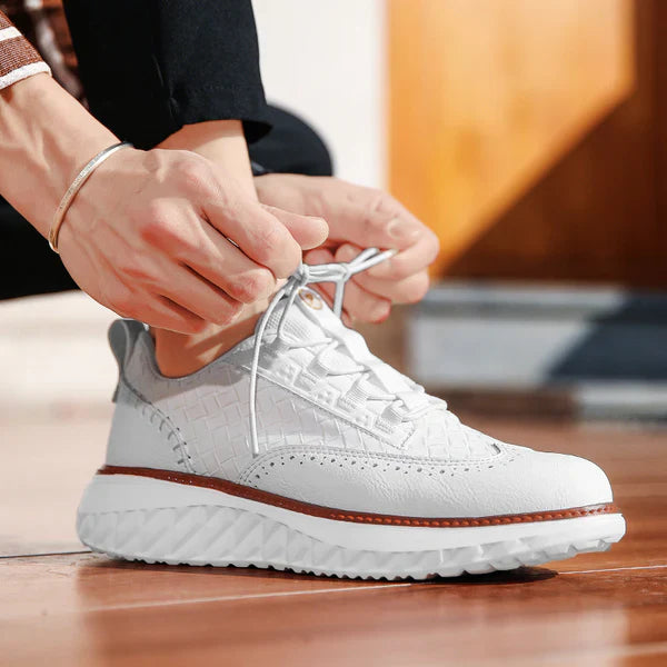 Sneakers in pelle uomo — scarpe leggere e traspiranti — quotidiane