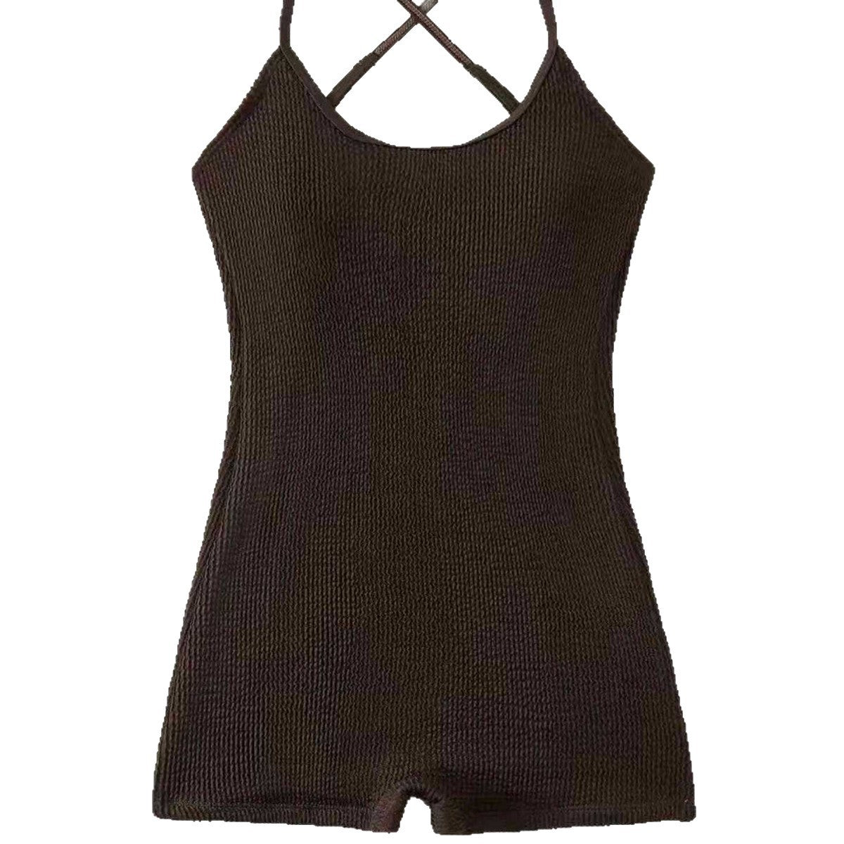 Women's sports swimsuit - one-piece shorty style - pool