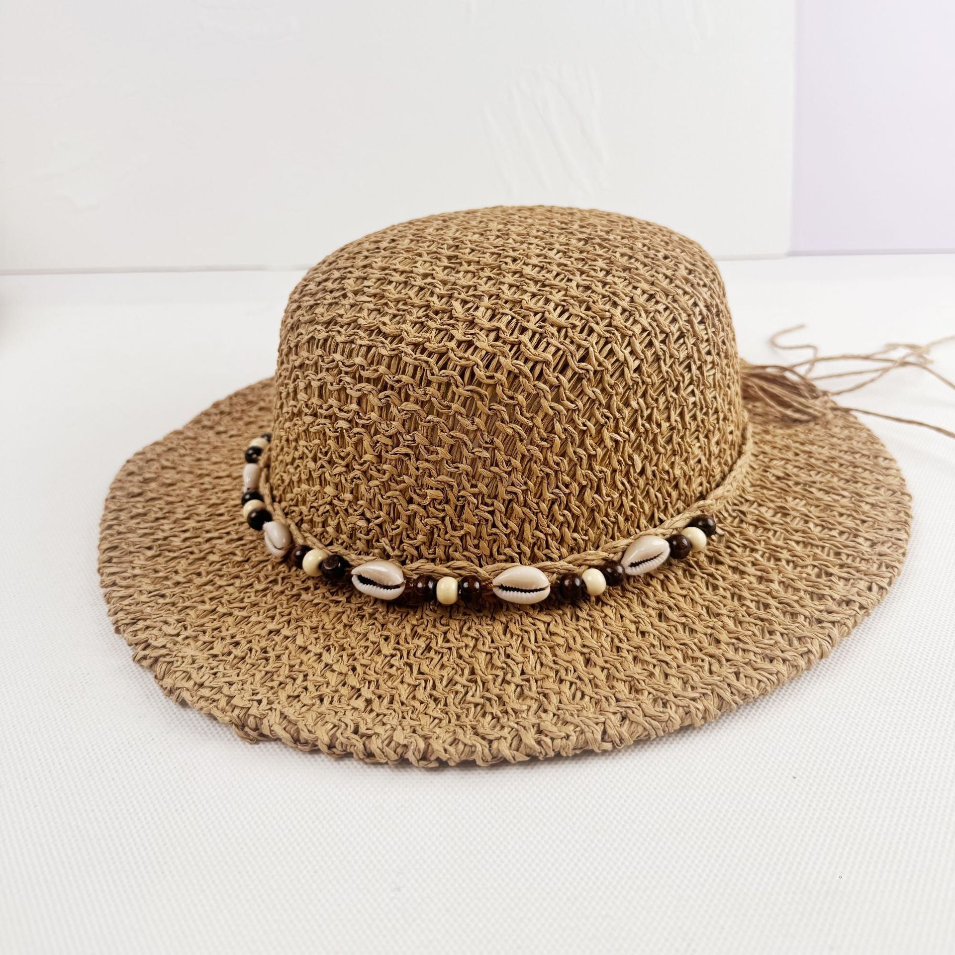 Chapeau de plage pour femme | bord large rigide | style rétro été