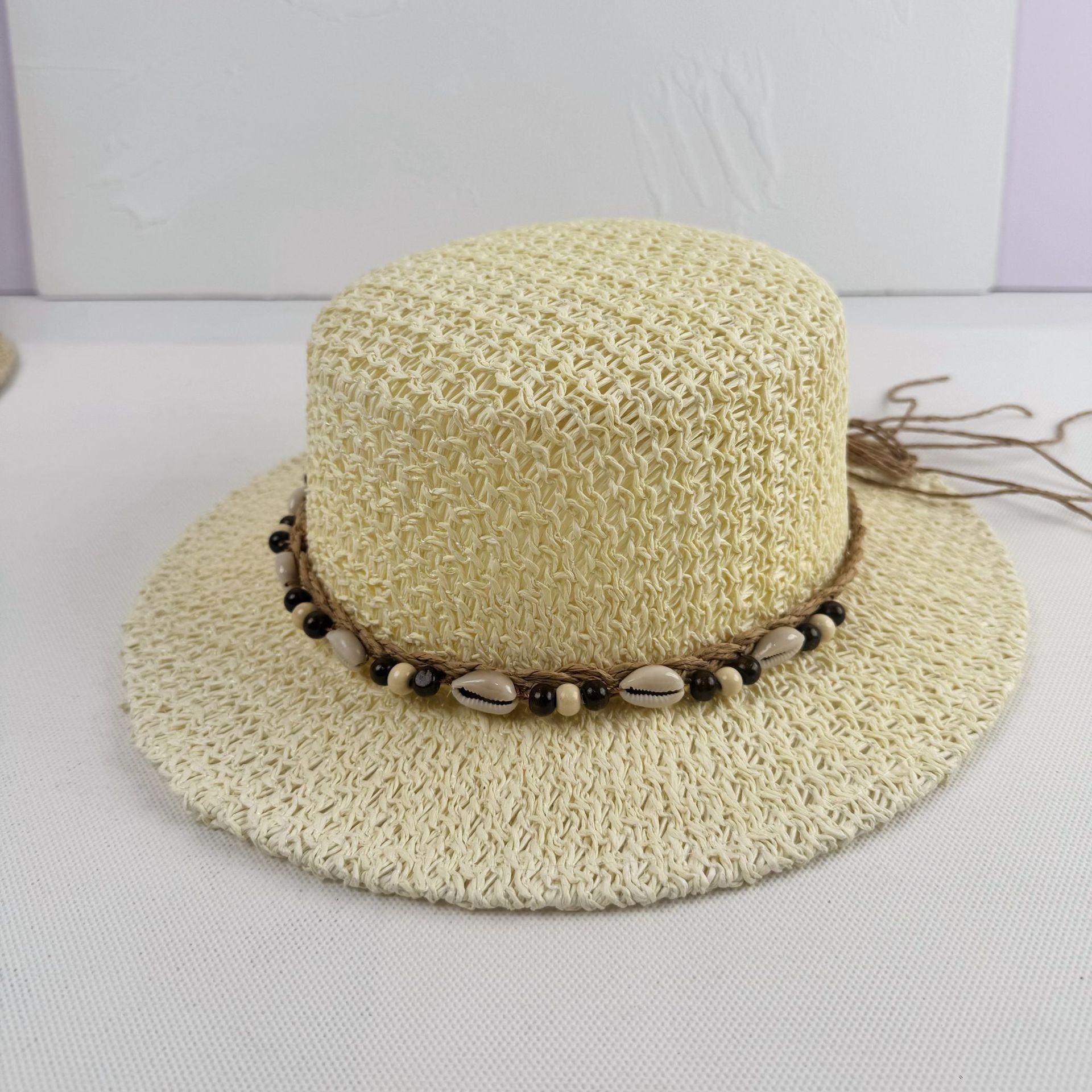Chapeau de plage pour femme | bord large rigide | style rétro été