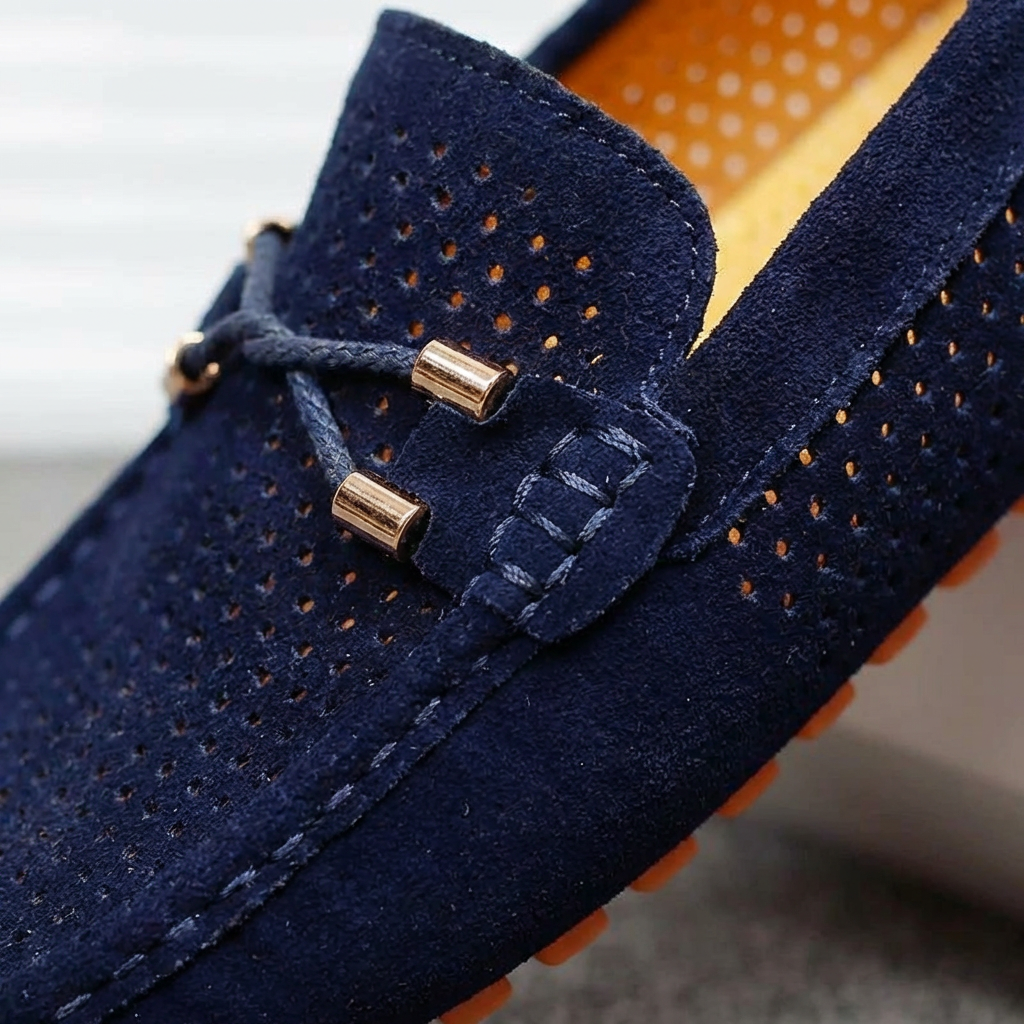 Mocassins de Conduite pour Homme en Cuir Véritable avec Semelle à Picots