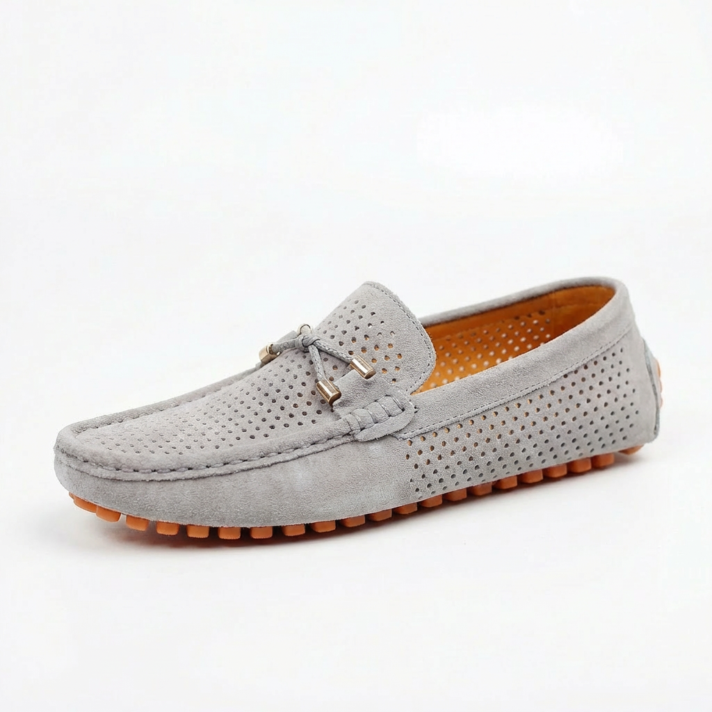 Mocassins de Conduite pour Homme en Cuir Véritable avec Semelle à Picots