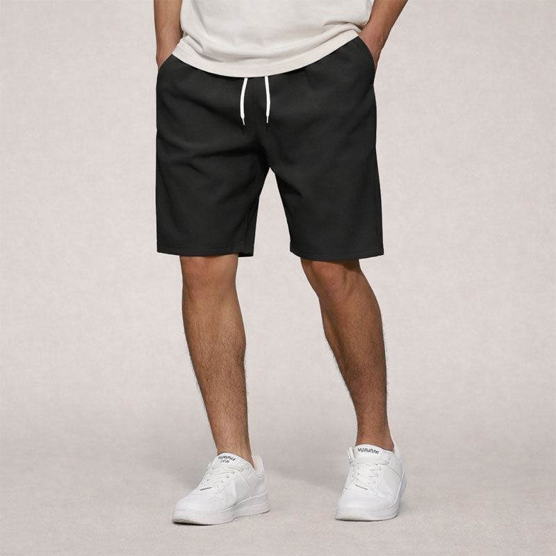 Bermuda casual da uomo in poliestere con tasche italiane