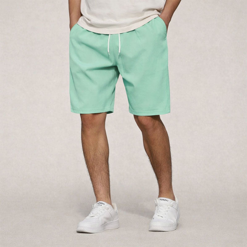 Bermuda casual da uomo in poliestere con tasche italiane