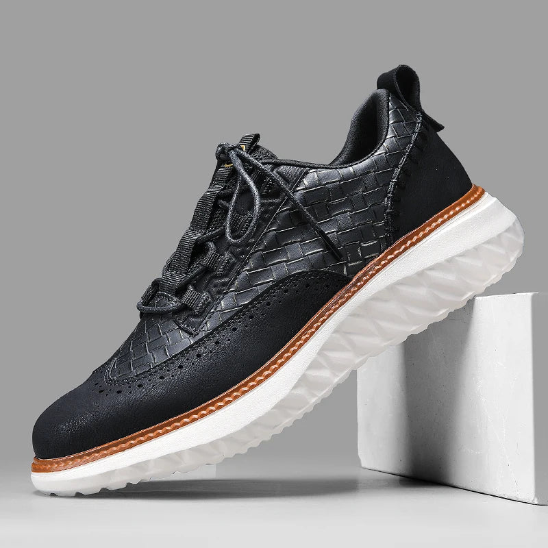 Sneakers in pelle uomo — scarpe leggere e traspiranti — quotidiane