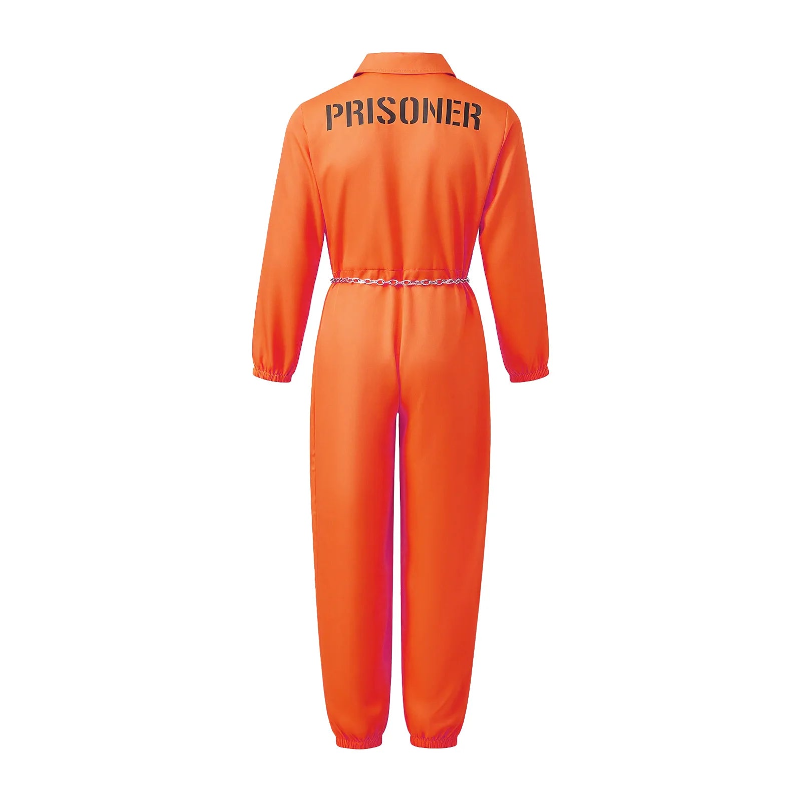 Men’s Halloween Prisoner Jumpsuit Cosplay Costume Long Sleeves