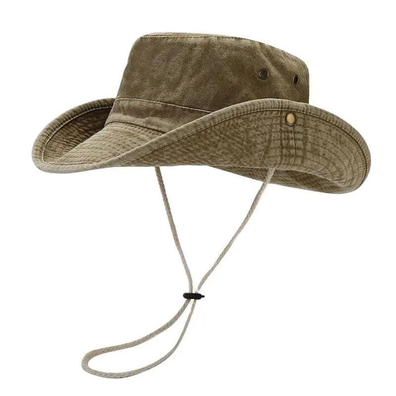 Unisex bavlněný klobouk s širokou nastavitelnou krempou