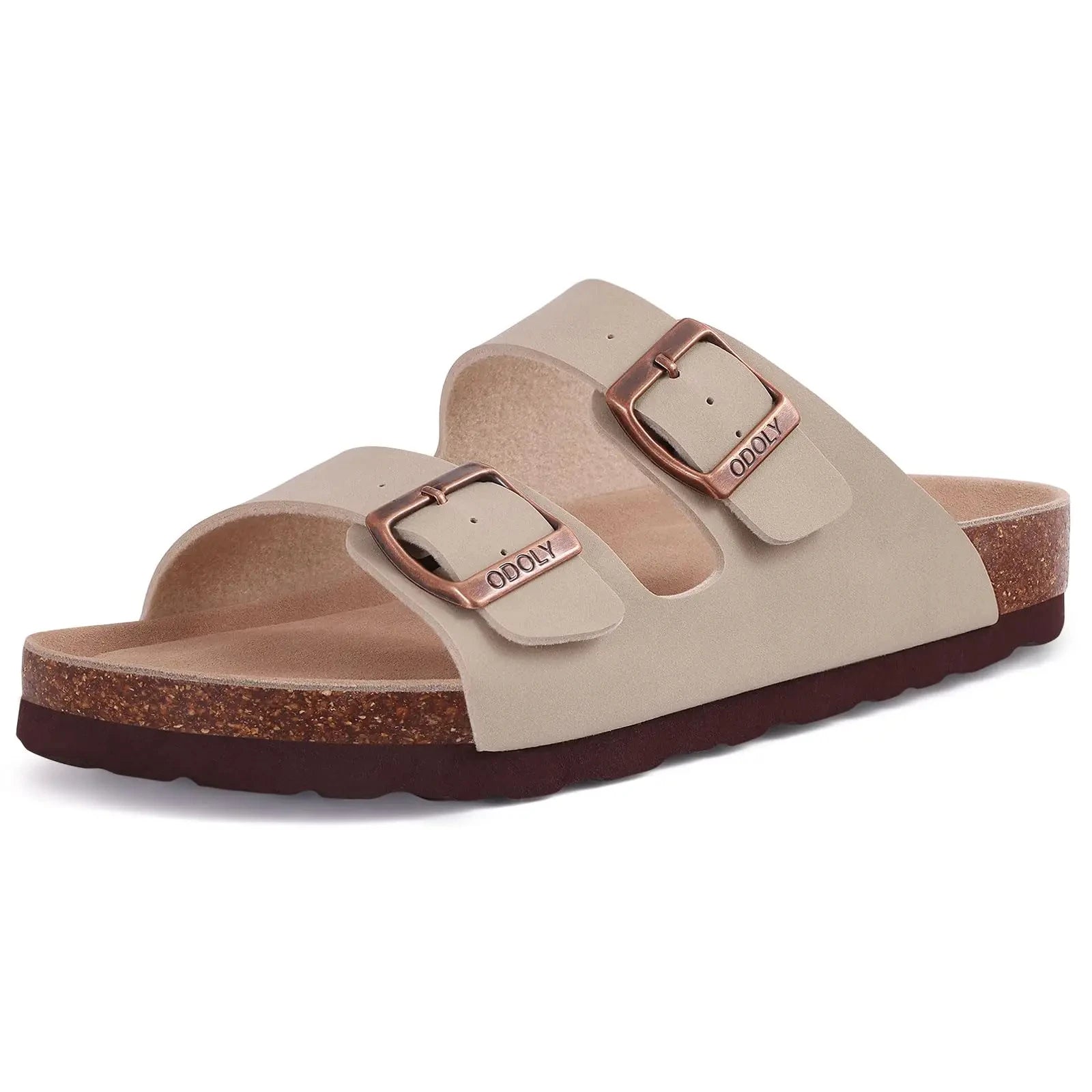 Sandali bassi da donna in camoscio