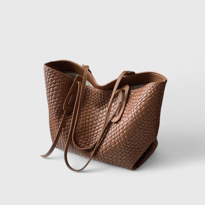 Grand cabas femme tressé porté épaule